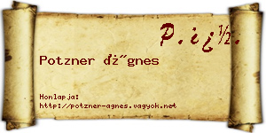 Potzner Ágnes névjegykártya