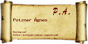 Potzner Ágnes névjegykártya